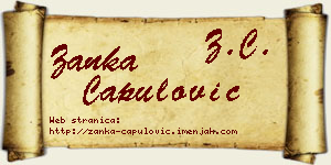 Žanka Capulović vizit kartica